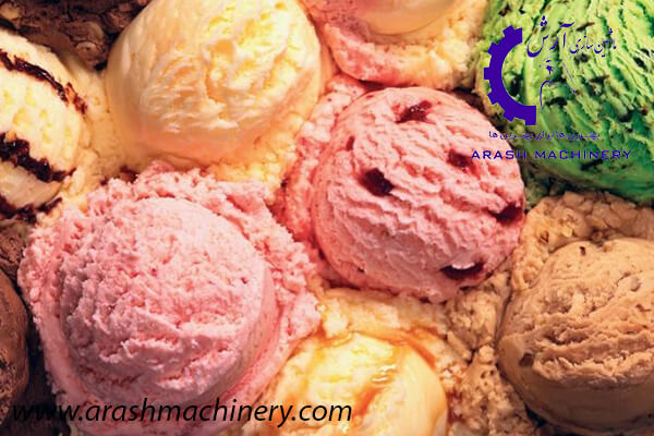 بستنی با عطر و طعم های مختلف