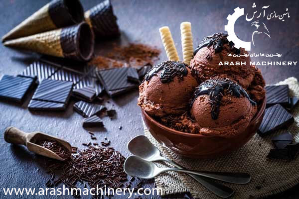 بستنی محبوب با طعم دهنده شکلات